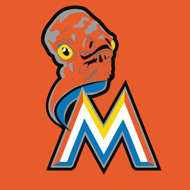 Miami Marlins Star Wars Logo iron on transfers